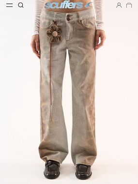 Savana Leopard Print Wide-Leg Women’s Jeans
